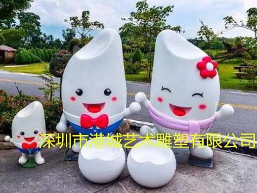 粮食吉祥物形象大使玻璃钢卡通水稻米女孩公仔娃娃雕像