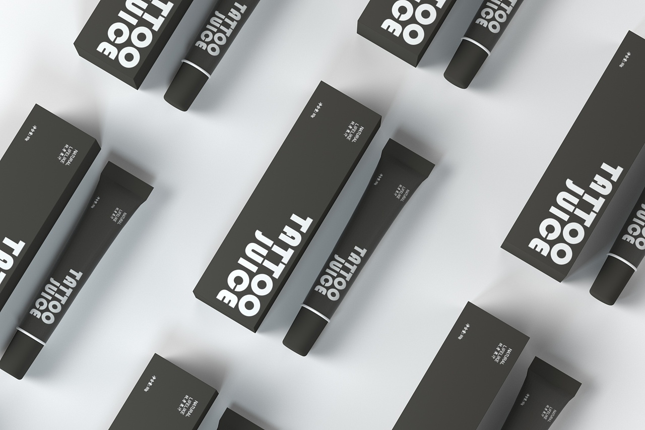 刺青果汁包装盒,纹身果汁包装盒,简约高端大气个性