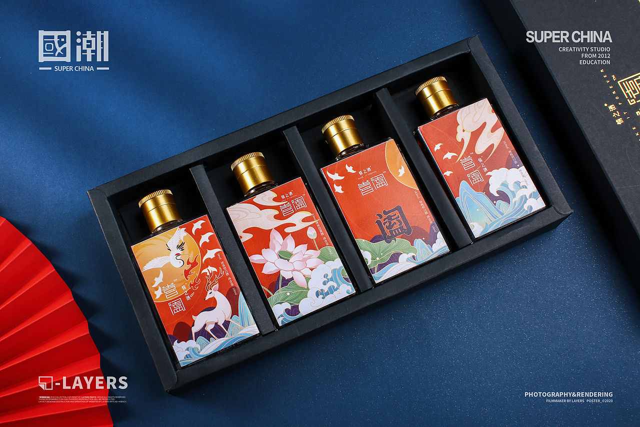 国潮风酒品拍摄