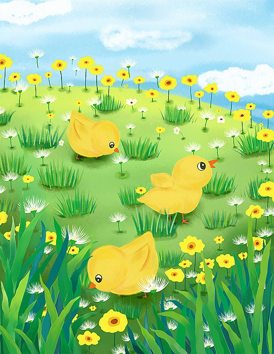 小鸡|插画|儿童插画|474727850 - 原创作品 - 站酷 (zcool)