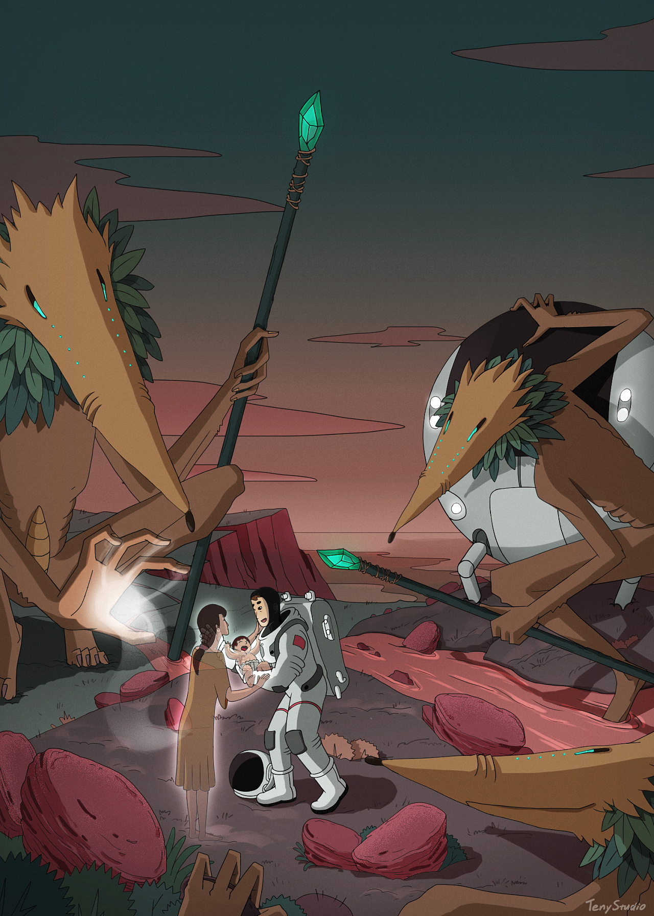 插画练习&原创动画美术稿