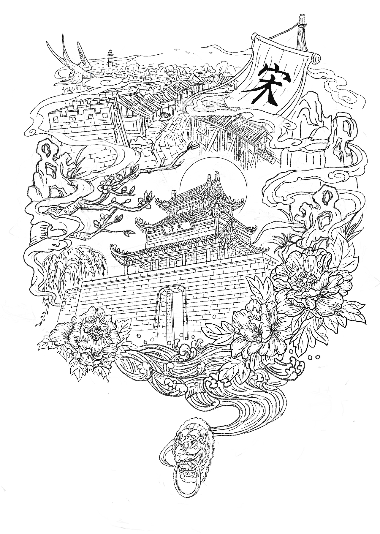 东京梦华录（图ZMjM1ODA3MDMy） - 商业插画 - 站酷设计师人称雕兄原创素材 - 站酷ZCOOL