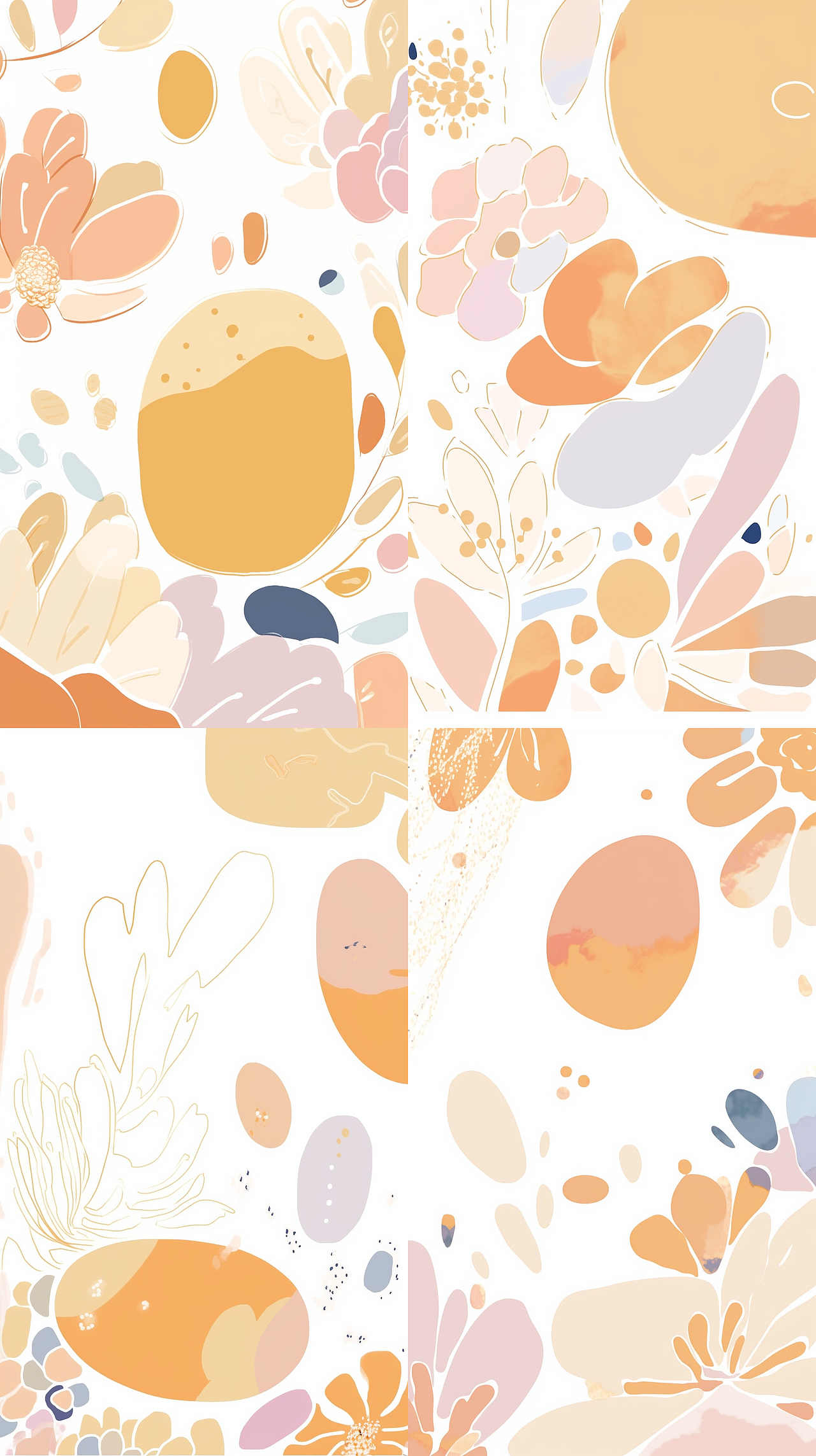 画画的小可艺术图案图像色块组合地垫桌垫壁纸手机壳