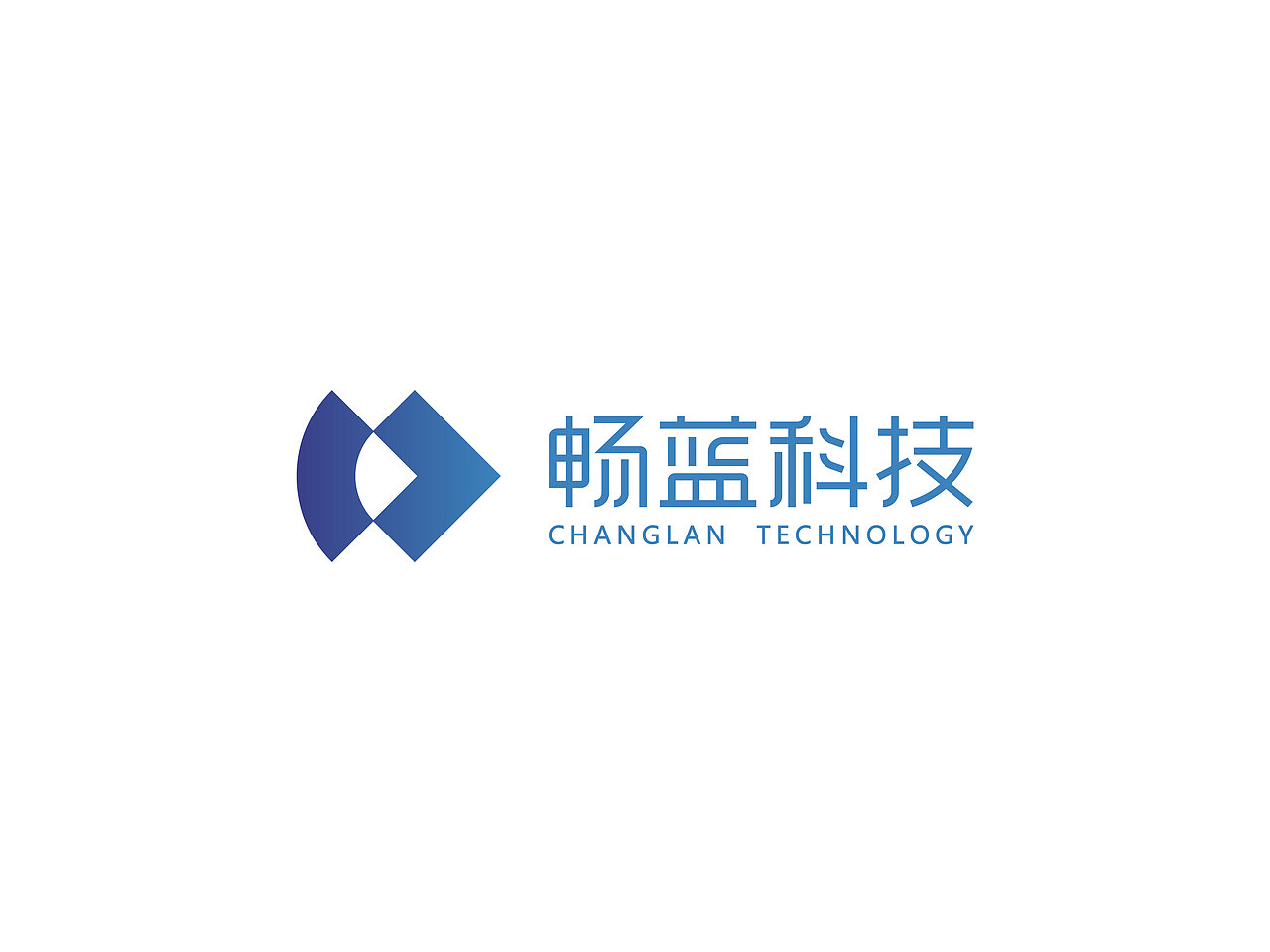 畅蓝科技LOGO设计
