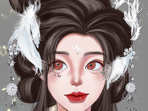 头像艺术插画（个人主页-ZNzA0NDA4MTI=） - 艺术插画 - 站酷设计师KJ6999999999原创素材 - 站酷ZCOOL