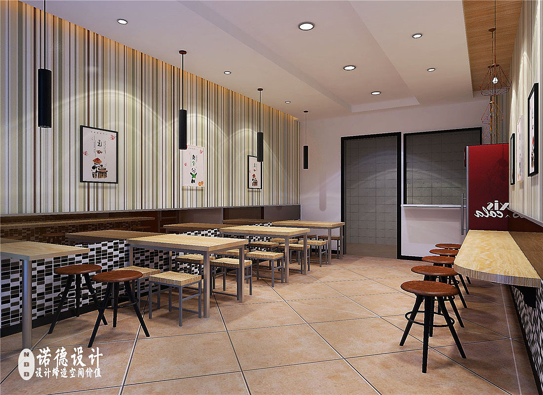 郑州特色餐饮店设计|餐饮设计公司-堂食三只熊猫餐饮店（图ZODQ5ODczNjA=） - 家装设计 - 站酷设计师诺德设计原创素材 - 站酷ZCOOL