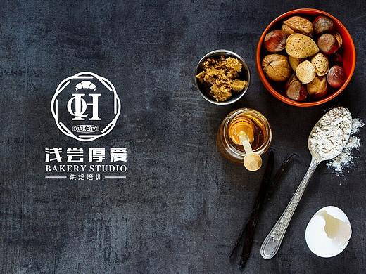 河南浅尝厚爱烘焙公司logo设计