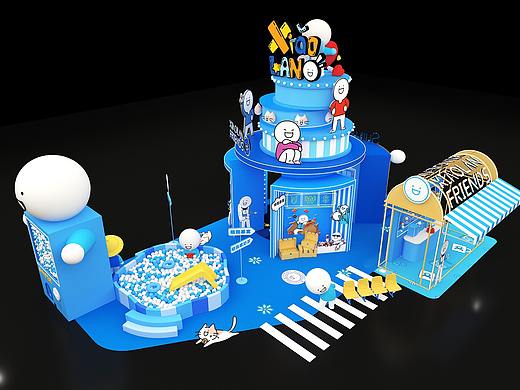 小蓝和他的朋友们商场展位设计