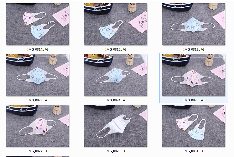 口罩静物场景摆拍