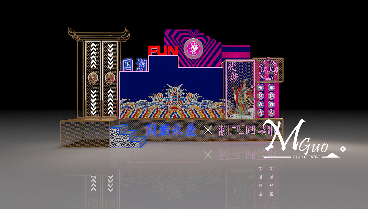 美陈:国潮风dp,舞台设计-一览monicagu0