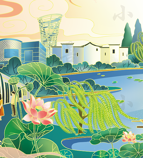 嘉兴宣传插画（图ZMjYyNTcxNDI0） - 商业插画 - 站酷设计师Alisa姣原创素材 - 站酷ZCOOL