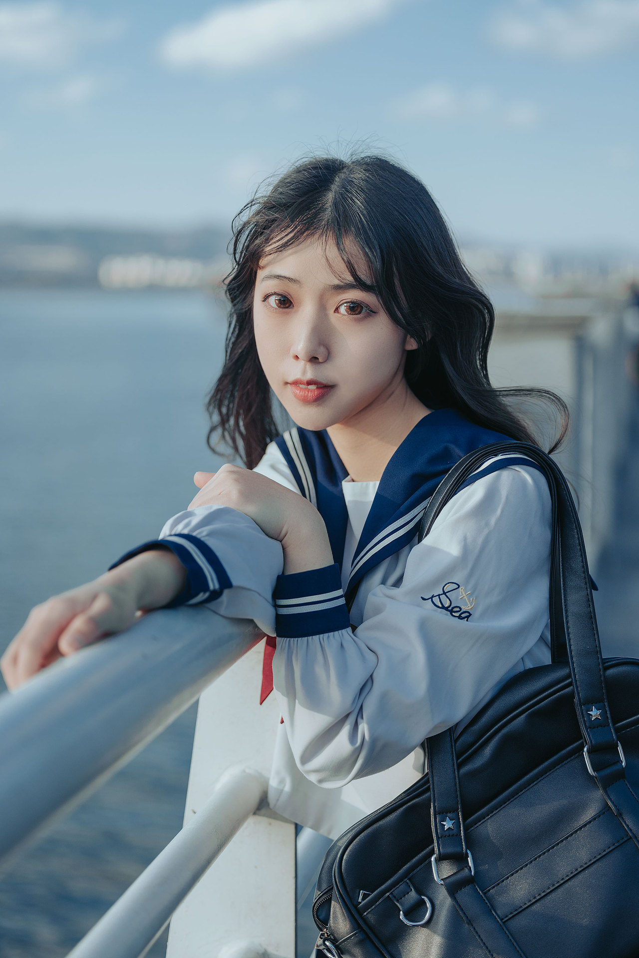 海边日系JK（图ZMjg3OTQ1ODQ4） - 人像摄影 - 站酷设计师CI_Chain原创素材 - 站酷ZCOOL