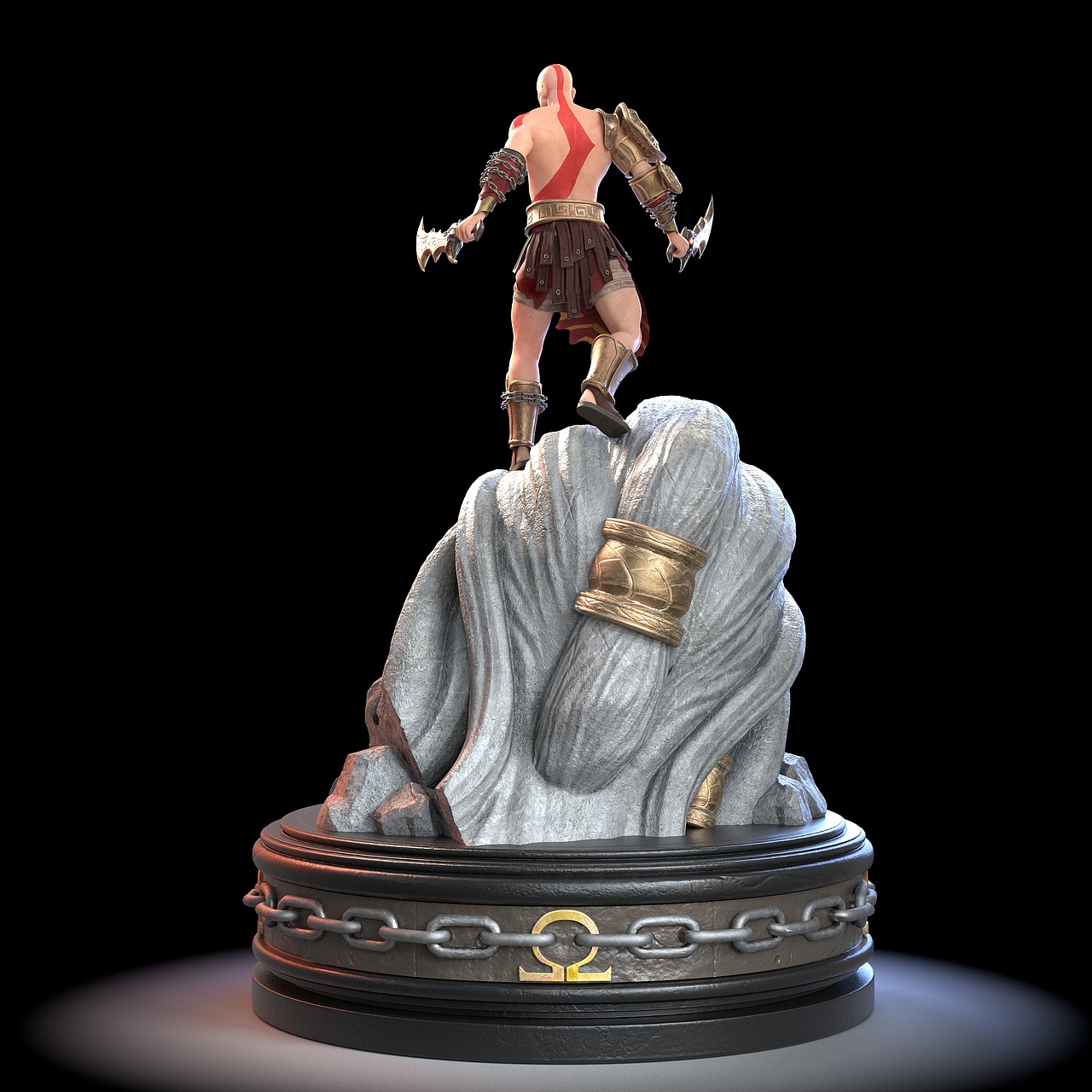 zbrush maya md sp练习 战神 奎托斯