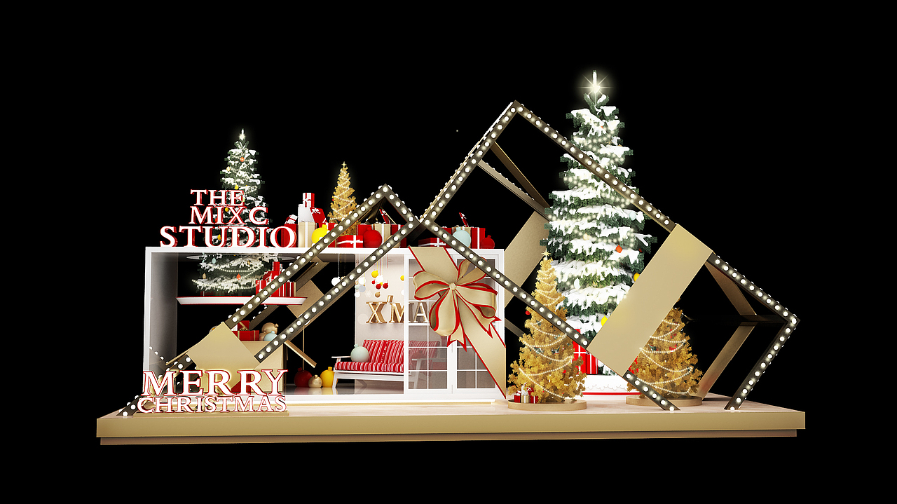 北京五彩城圣诞美陈（图ZOTc3OTA5Mjg=） - 其他三维 - 站酷设计师Double219原创素材 - 站酷ZCOOL