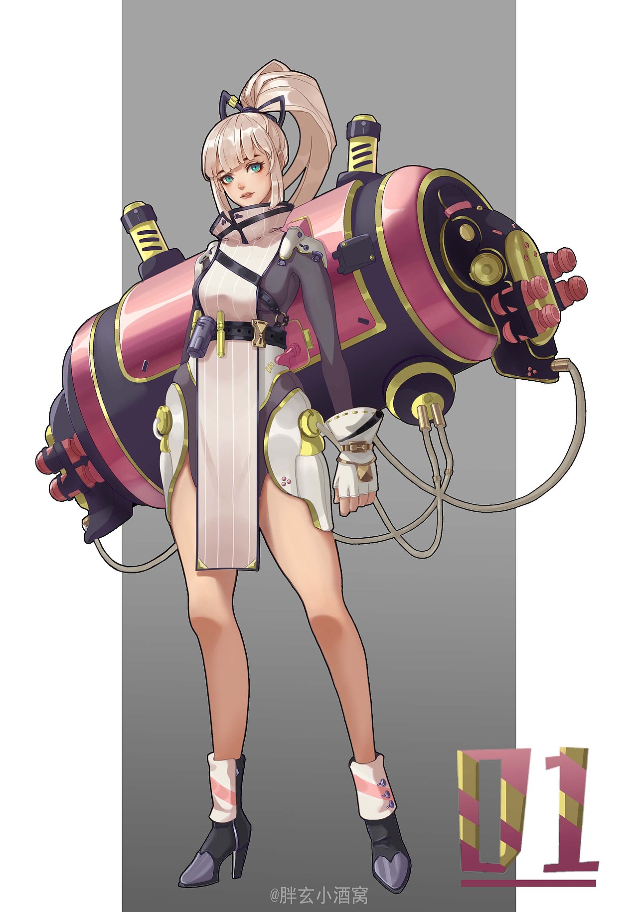 机甲与少女（图ZMTU0NzEwODA4） - 游戏原画 - 站酷设计师胖玄小酒窝原创素材 - 站酷ZCOOL