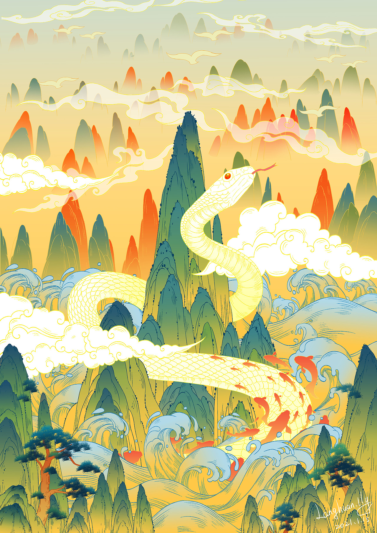 白蛇—1（图ZMjM5ODk0MDQ0） - 创作习作 - 站酷设计师langhuan_lly原创素材 - 站酷ZCOOL