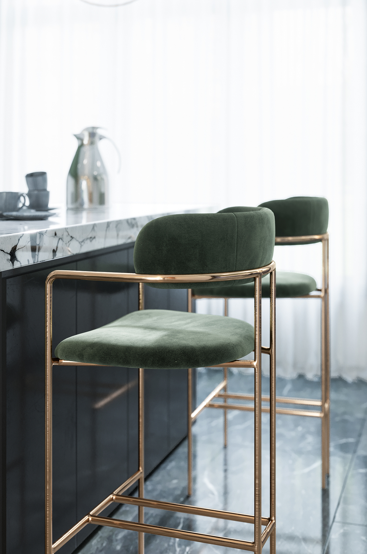 生活总要带点绿---现代厨房表现