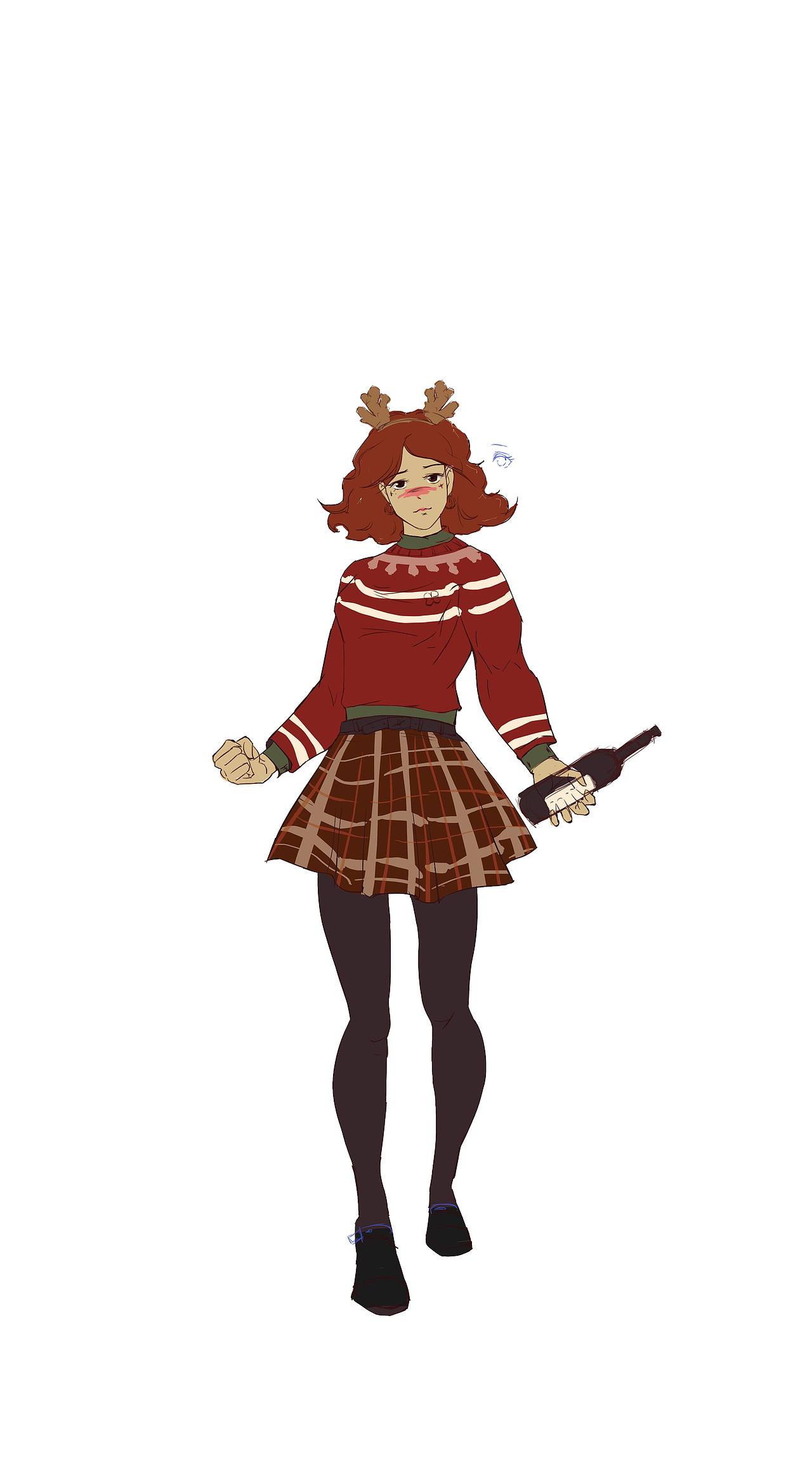 圣诞快乐女主角（图ZMjM5NTE5MjQ0） - 概念设定 - 站酷设计师吕大锤手工铺原创素材 - 站酷ZCOOL