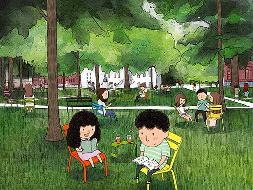 翡翠公园部分插画