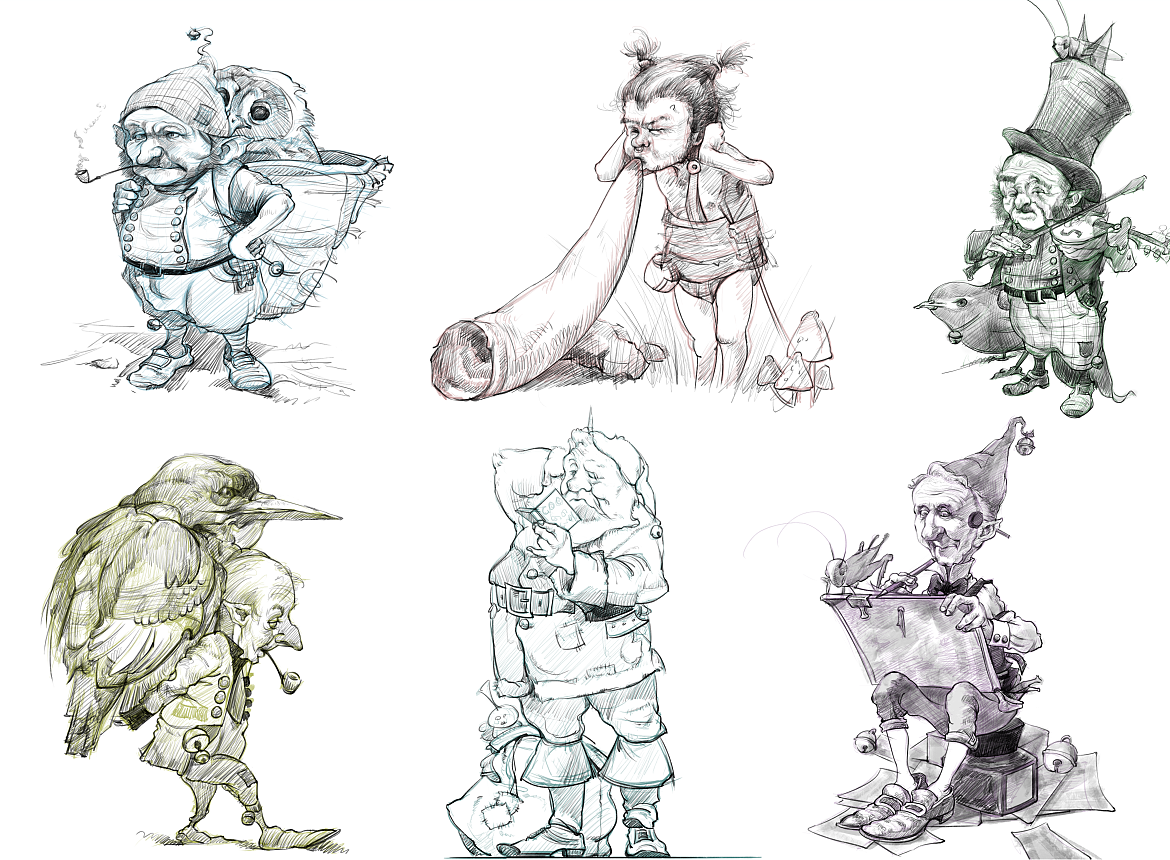 线稿练习（图ZMjUxNTk3Mjcy） - 儿童插画 - 站酷设计师李大衰原创素材 - 站酷ZCOOL