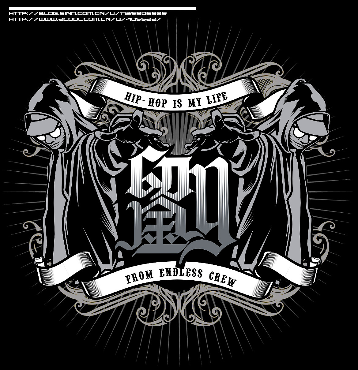 “HIP-HOP NEEQ” 个人T恤设计（图ZMTUzMzA0MA==） - 新锐潮流插画 - 站酷设计师乐图形者原创素材 - 站酷ZCOOL