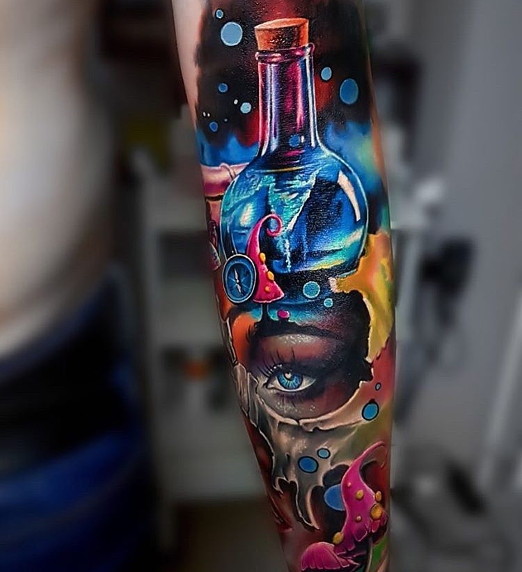 宝鸡纹身超话欧美重彩写实和超现实注意纹身赏析