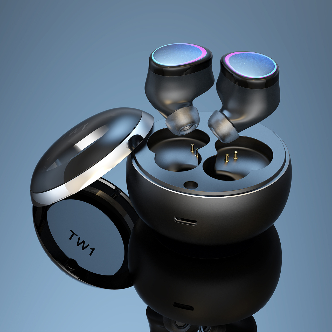 蓝牙耳机建模渲染