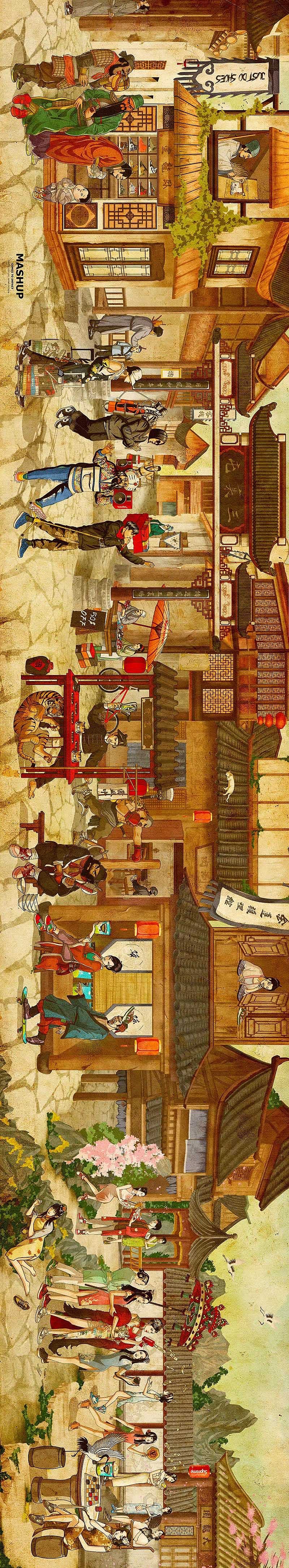 潮流插画——四大名著合集版|MASHUP（图ZMjM2NzE4NjYw） - 概念设定 - 站酷设计师MASHUP原创素材 - 站酷ZCOOL