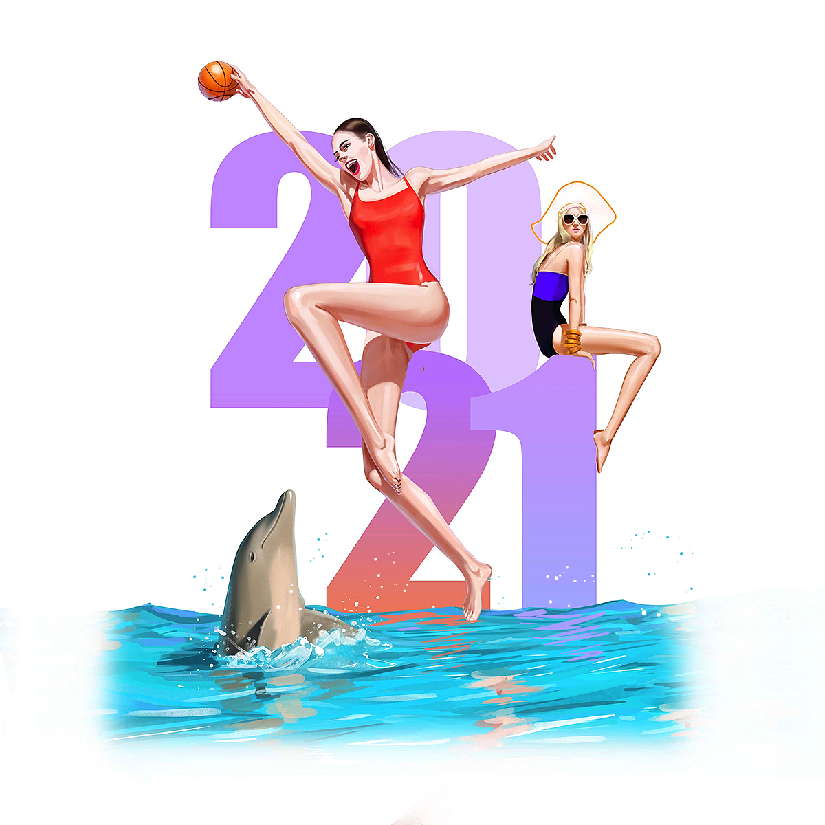 2021 而今迈步从头越 ，留住时光 打磨岁月 新年快乐！（图ZMjM4MTA4Mzgw） - 商业插画 - 站酷设计师倾轻松原创素材 - 站酷ZCOOL