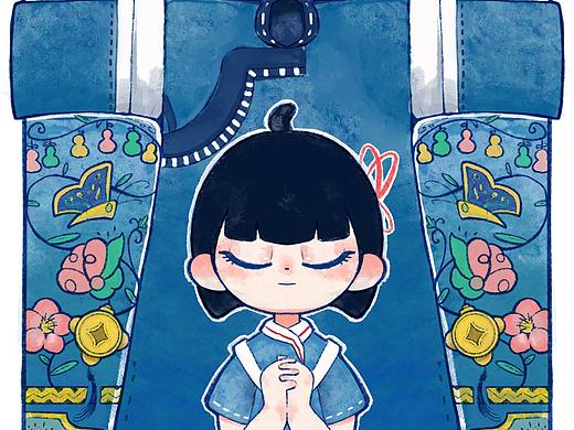 客家细妹-IP衍生插画《衣冠文物食住行》