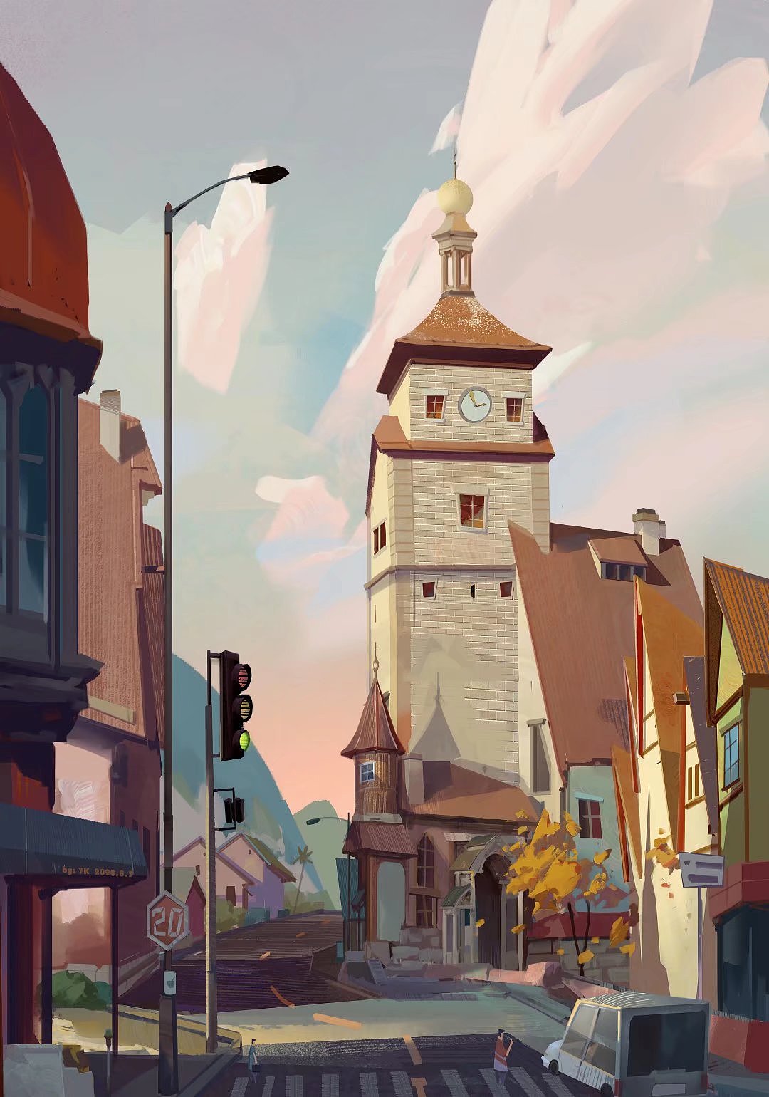 场景原画色彩练习（图ZMjgwMjAzMTAw） - 游戏原画 - 站酷设计师Wkwang原创素材 - 站酷ZCOOL