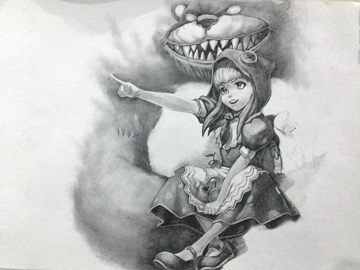 插画临摹【小红帽---安妮】