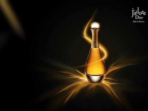 手绘香水海报光效练习