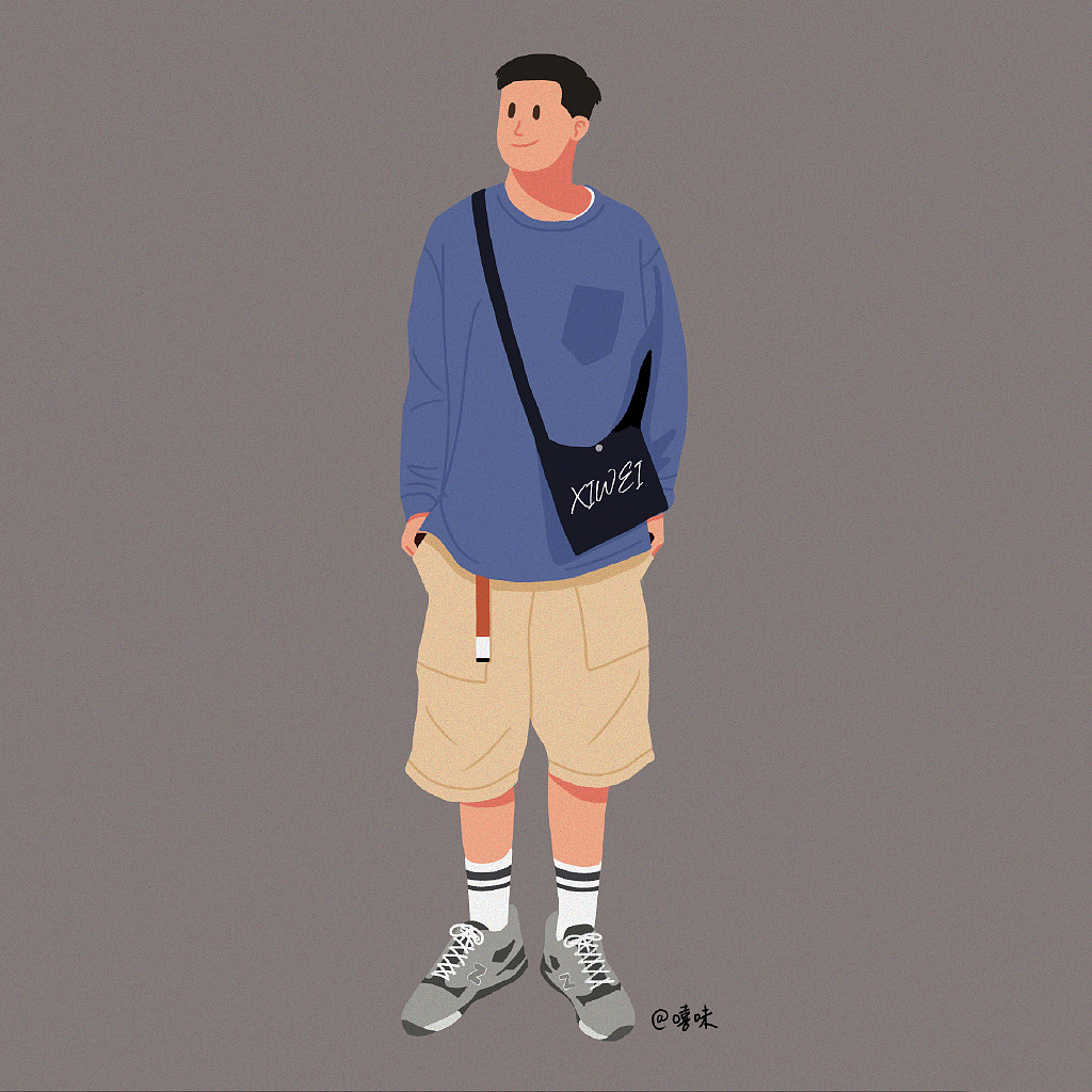 人物穿搭插画（图ZMjQxMTAzNDA0） - 商业插画 - 站酷设计师嘻味原创素材 - 站酷ZCOOL