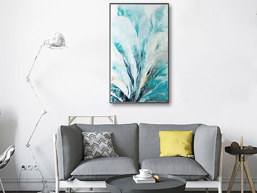 乾唐画业——珐琅彩装饰画上墙效果图