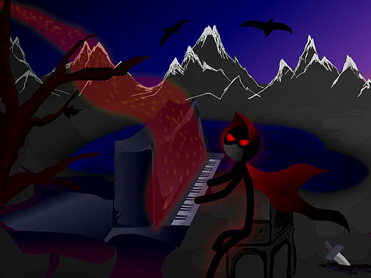 火柴人画集 - 独自一人的演奏