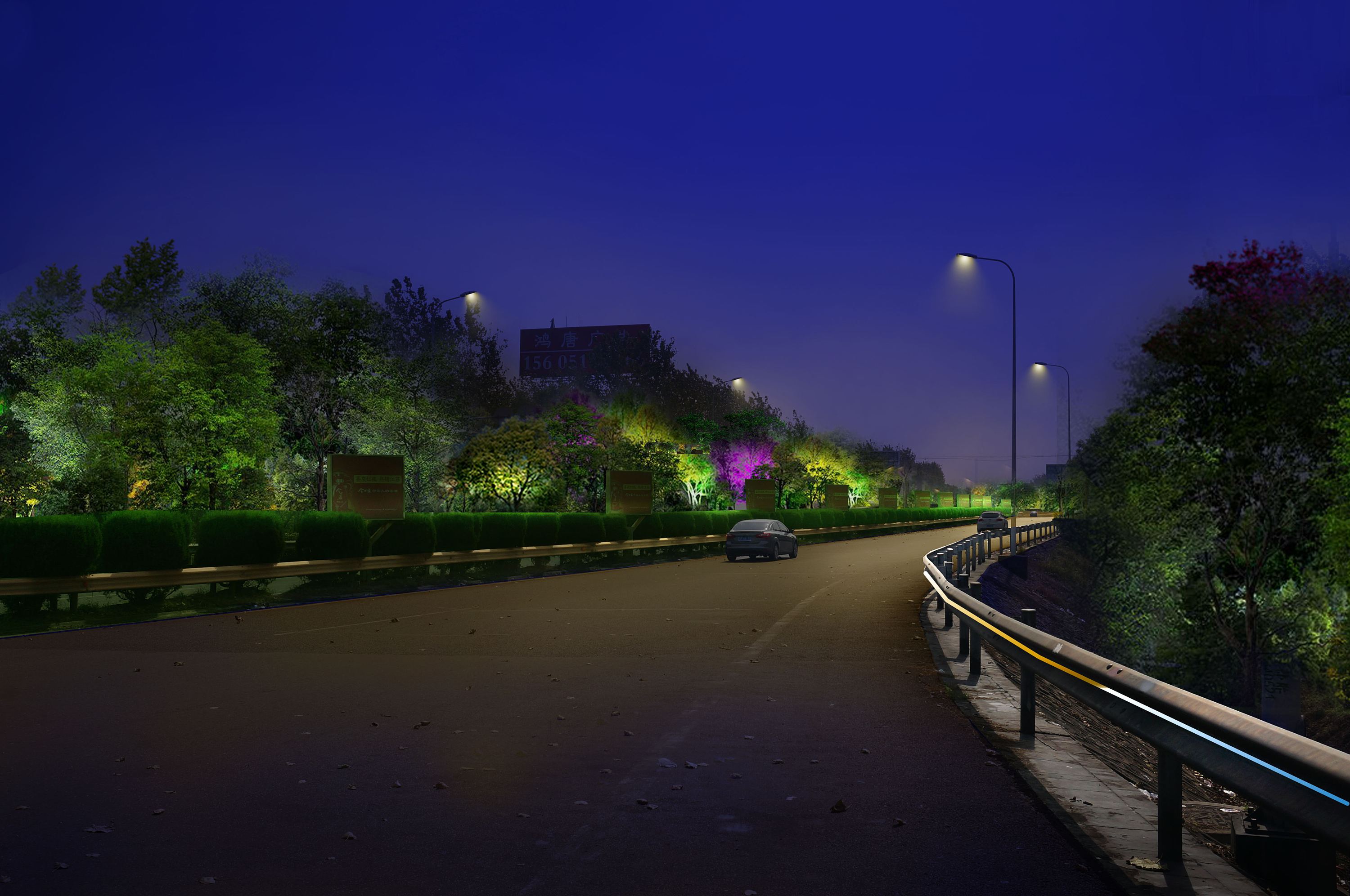 城市亮化之夜空的星星