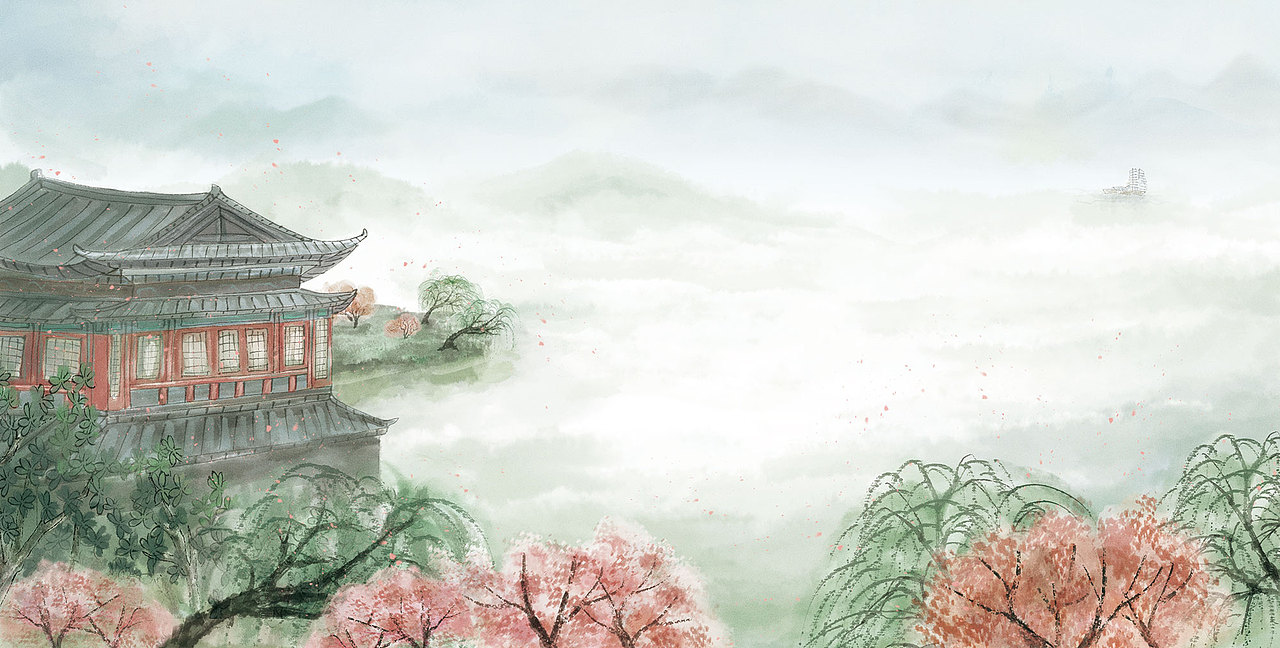 水墨画《小古文-我的第一套部编版文言文背诵书》