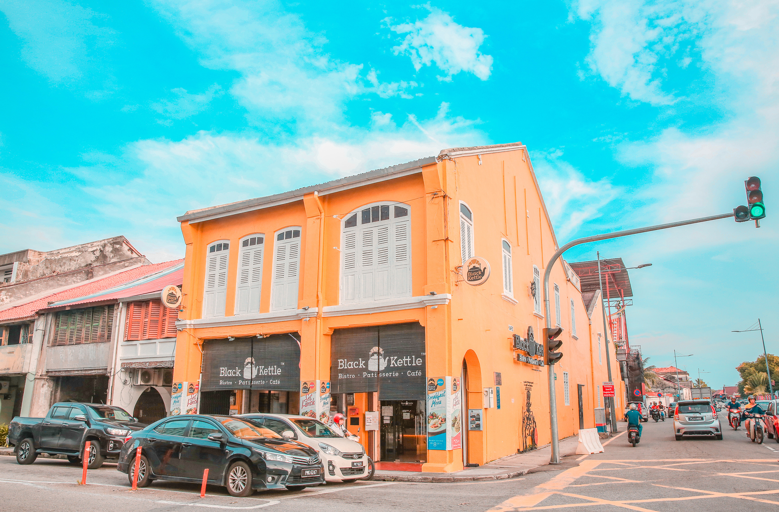 糖果色的槟城小城