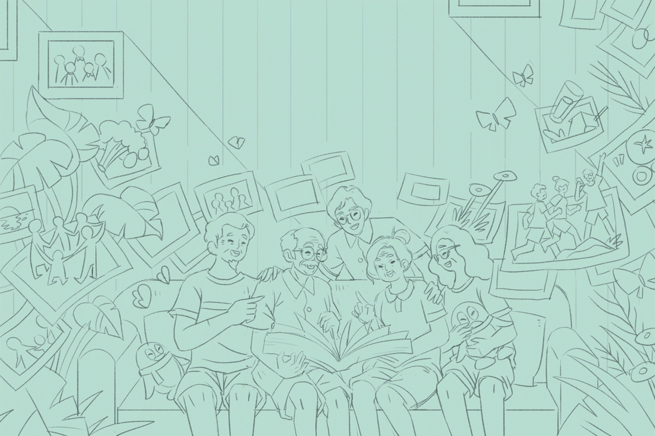 腾讯长辈关怀节插画（图ZMTg2OTIxNTQ0） - 商业插画 - 站酷设计师昨日的Guyin原创素材 - 站酷ZCOOL