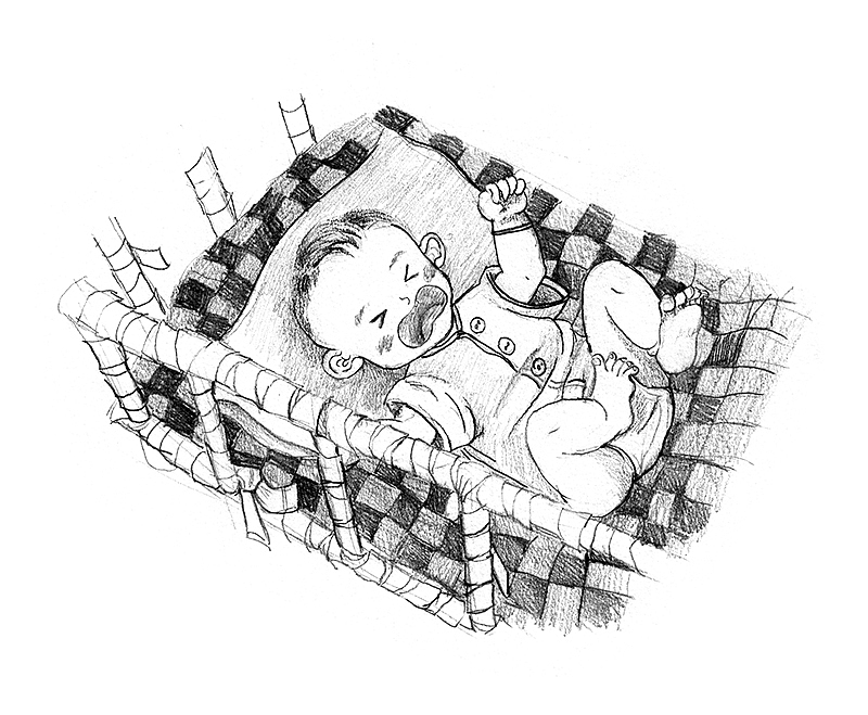 儿童图书插画 黑白插图 铅笔手绘