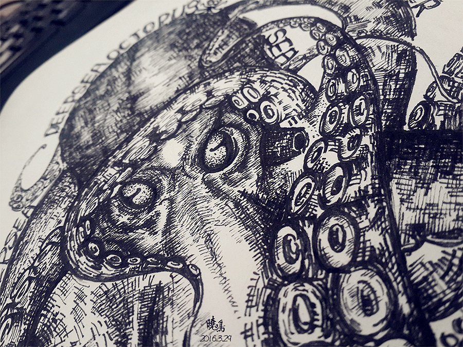 Deep sea Octopus（图ZNDU0MjEwMjQ=） - 创作习作 - 站酷设计师核动力心脏原创素材 - 站酷ZCOOL