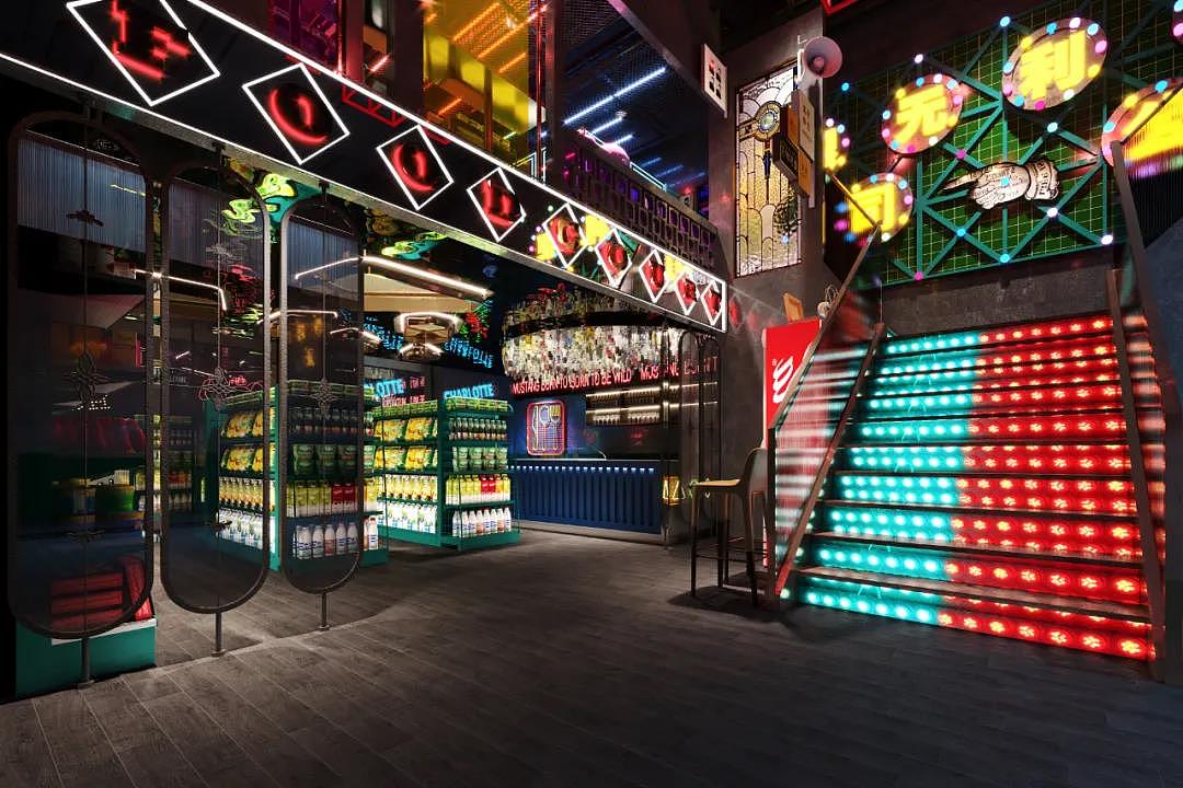 麻吉设计|赛博朋克——便利店效果图（图ZMjM4NjUwNTc2） - 家装设计 - 站酷设计师麻吉空间设计原创素材 - 站酷ZCOOL