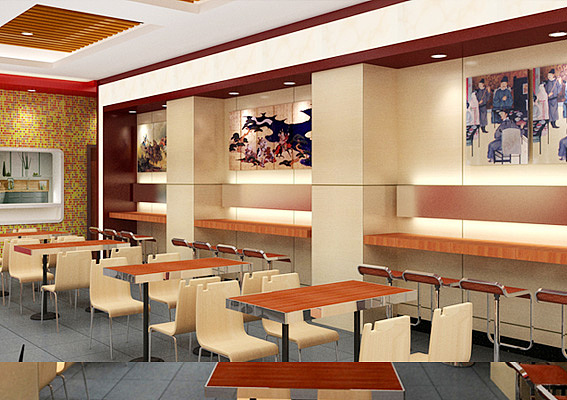 凉州饭店装修设计、上海餐饮店装修设计公司、餐饮店店面标志设计、西北饭馆招牌设计图片欣赏