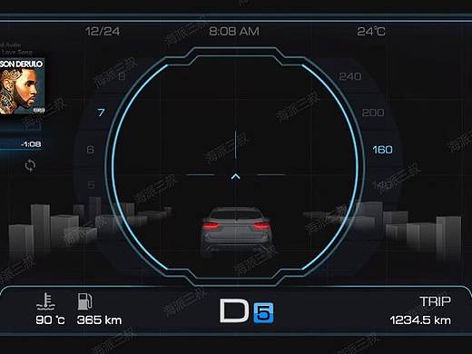 汽车全液晶仪表、主机中控HMI（UI） 006