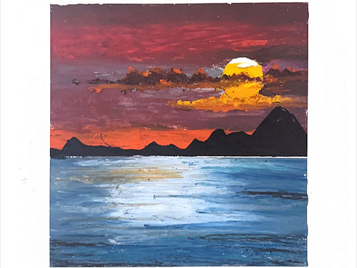 近期油画棒作品