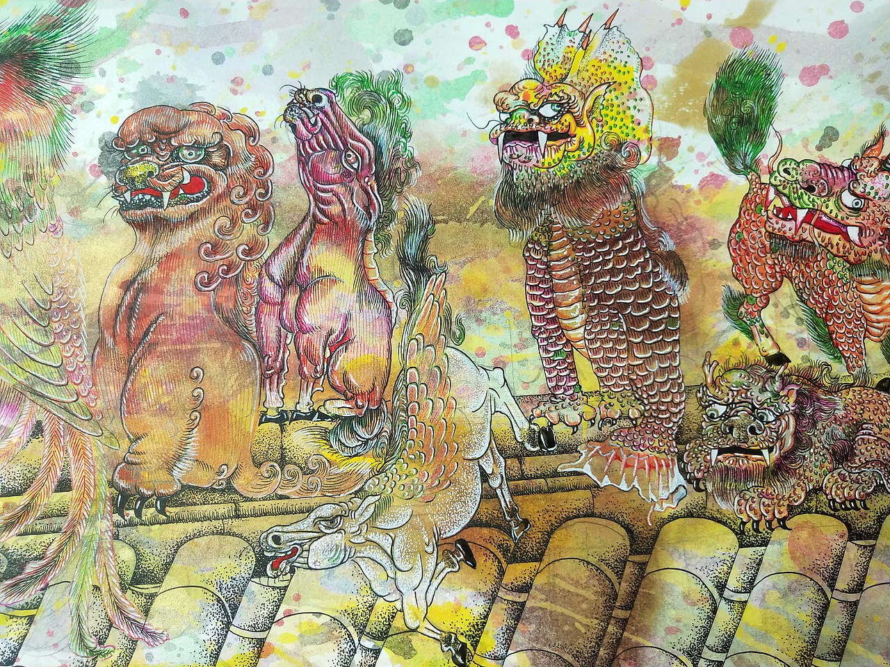 山海经异兽系列之故宫太和殿十大神兽（图ZMjIzODM4OTMy） - 绘画 - 站酷设计师慧琼原创素材 - 站酷ZCOOL