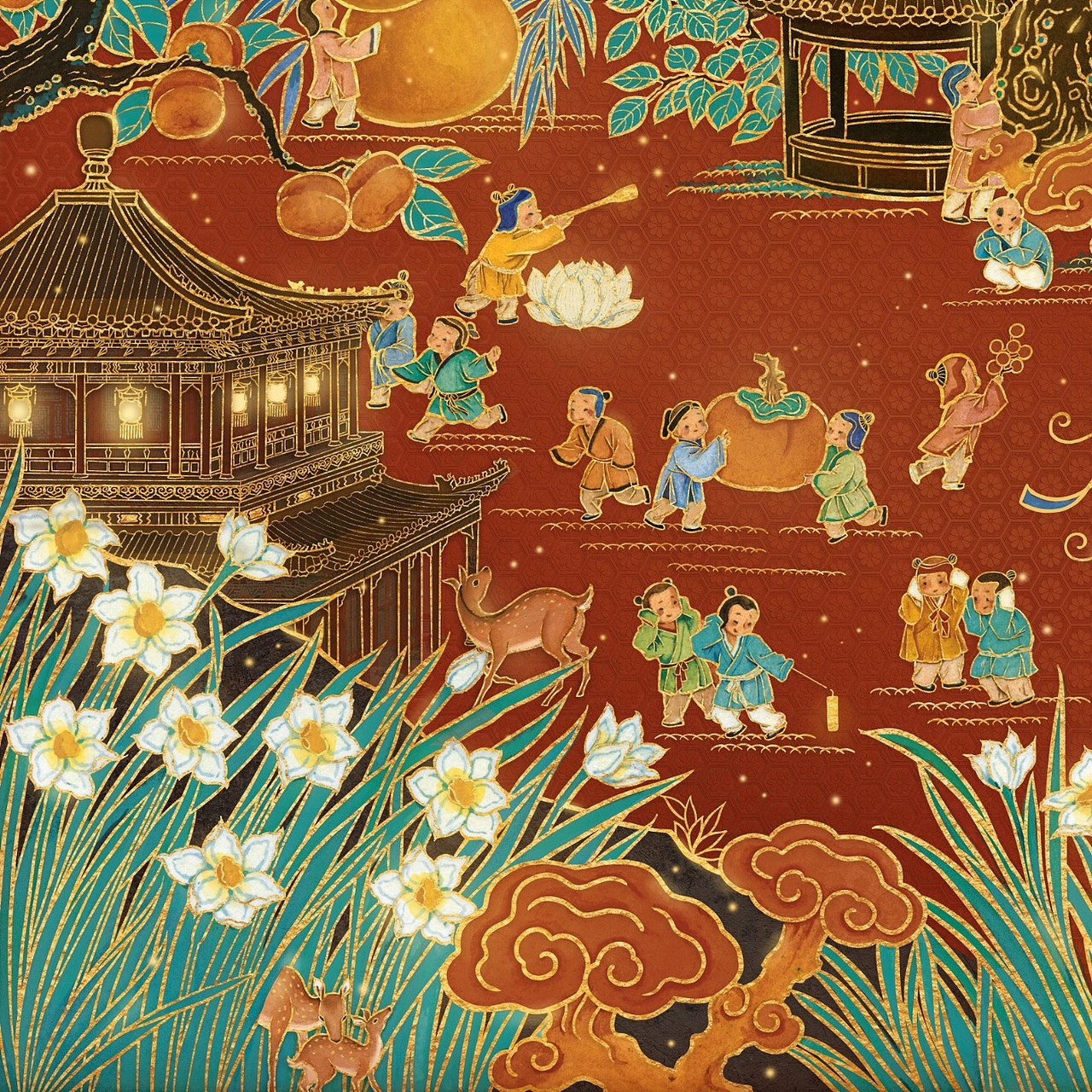 故宫博物院“故宫中国节”系列海报-新年（图ZMjQyNjA4MTY0） - 商业插画 - 站酷设计师李星明原创素材 - 站酷ZCOOL