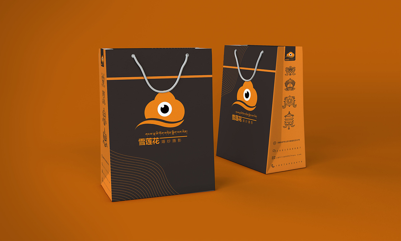 藏式VI及平面设计《雪莲花婚纱摄影》（图ZMjM3NzkyNTc2） - 品牌 - 站酷设计师祥蕃拉泽品牌设计原创素材 - 站酷ZCOOL