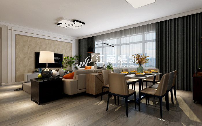 哈尔滨江南装饰公司宝宇环球港现代风格装修效果图